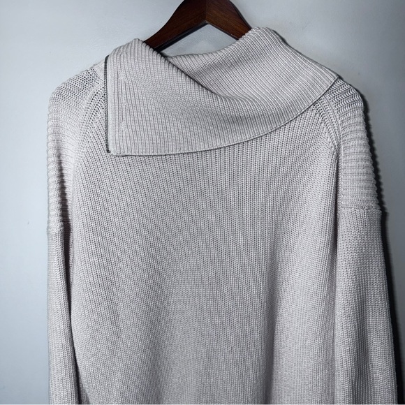 Allsaints Kadine Funnel Roll Neck Sweater Hush Pink Size Small Cotton Wool - Picture 7 of 11